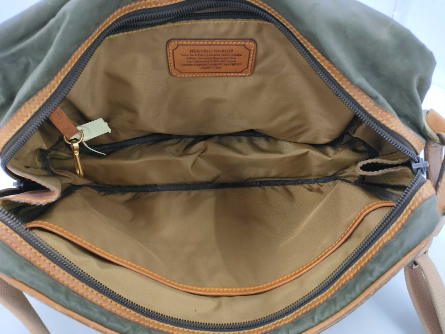 HUNTING WORLD Hunting World Nylon Shoulder Bag Khaki Shoulder Bag