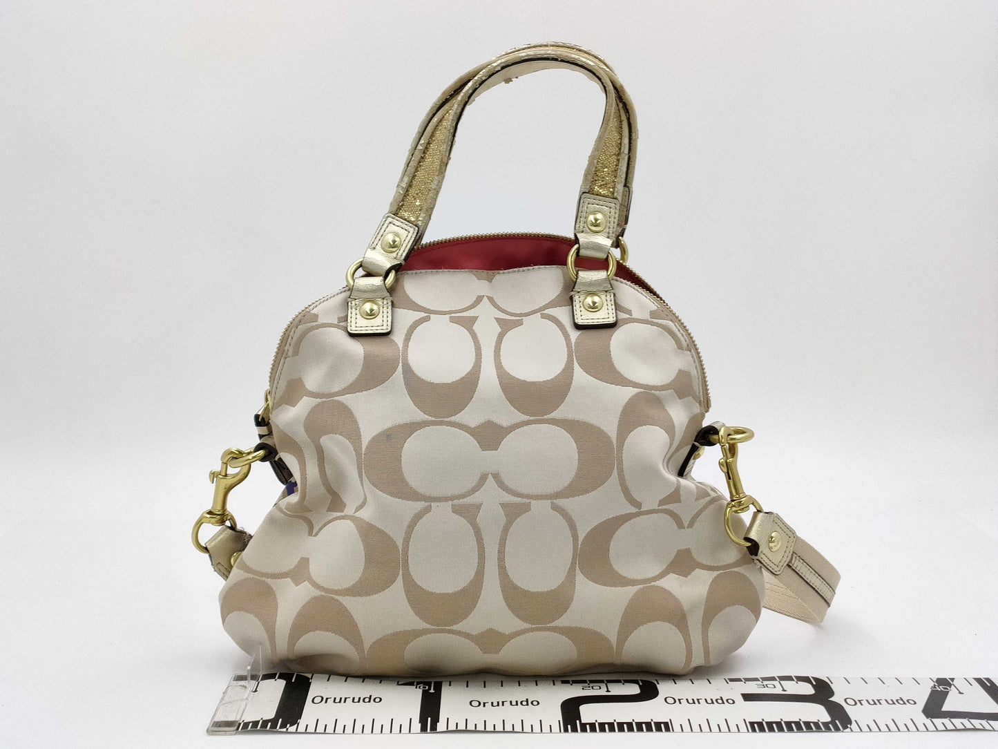 COACH Cotton 2-Way Handbag F22323 Handbag