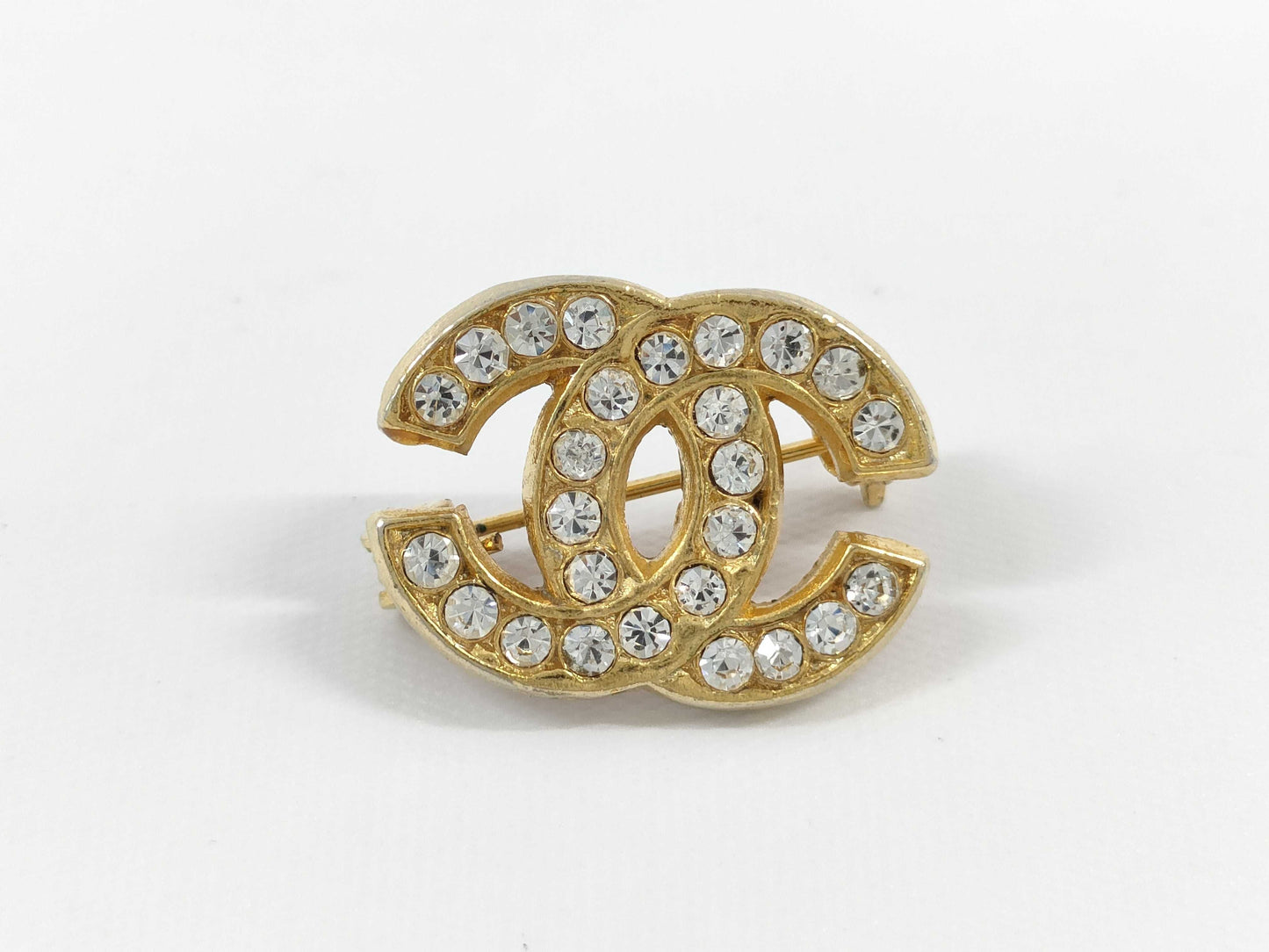 CHANEL Coco Mark Rhinestone Brooch Brooch