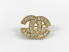 CHANEL Coco Mark Rhinestone Brooch Brooch
