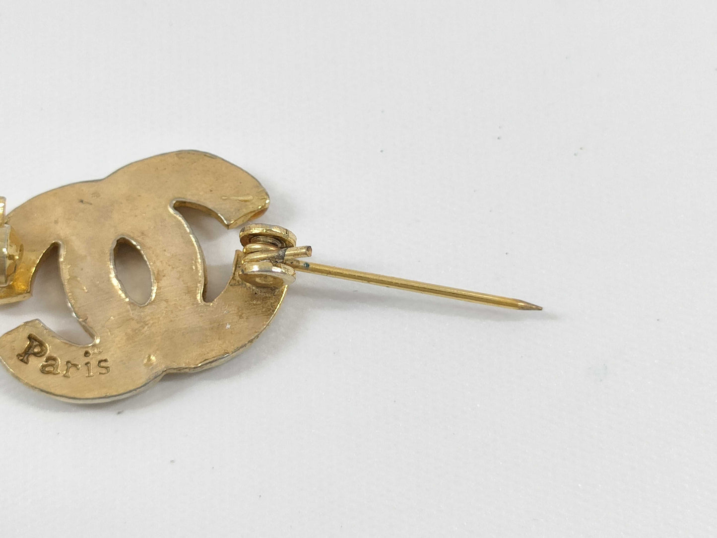 CHANEL Coco Mark Rhinestone Brooch Brooch