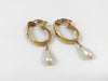 CHANEL Pearl Coco Mark Earrings with Rice