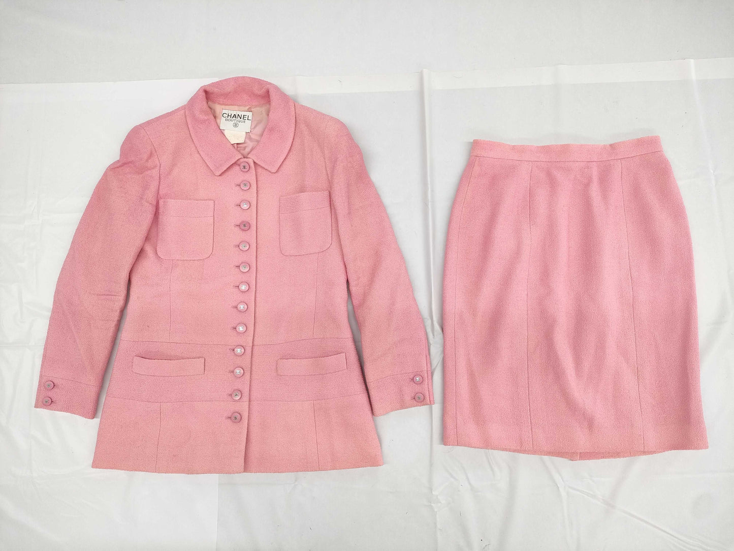 CHANEL Pink Jacket & Skirt Set, Size 38 Other Apparel