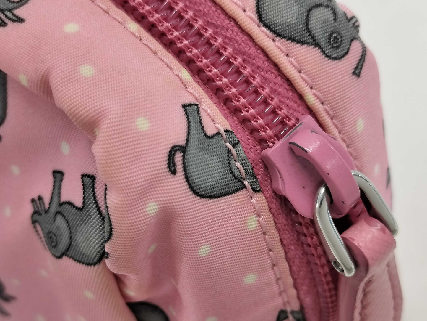 PRADA Prada Nylon Pouch with Elephant Print, Pink, Hand Strap