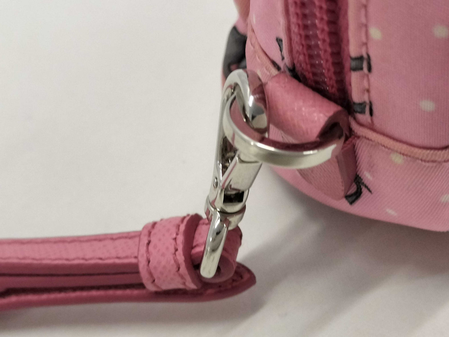 PRADA Prada Nylon Pouch with Elephant Print, Pink, Hand Strap