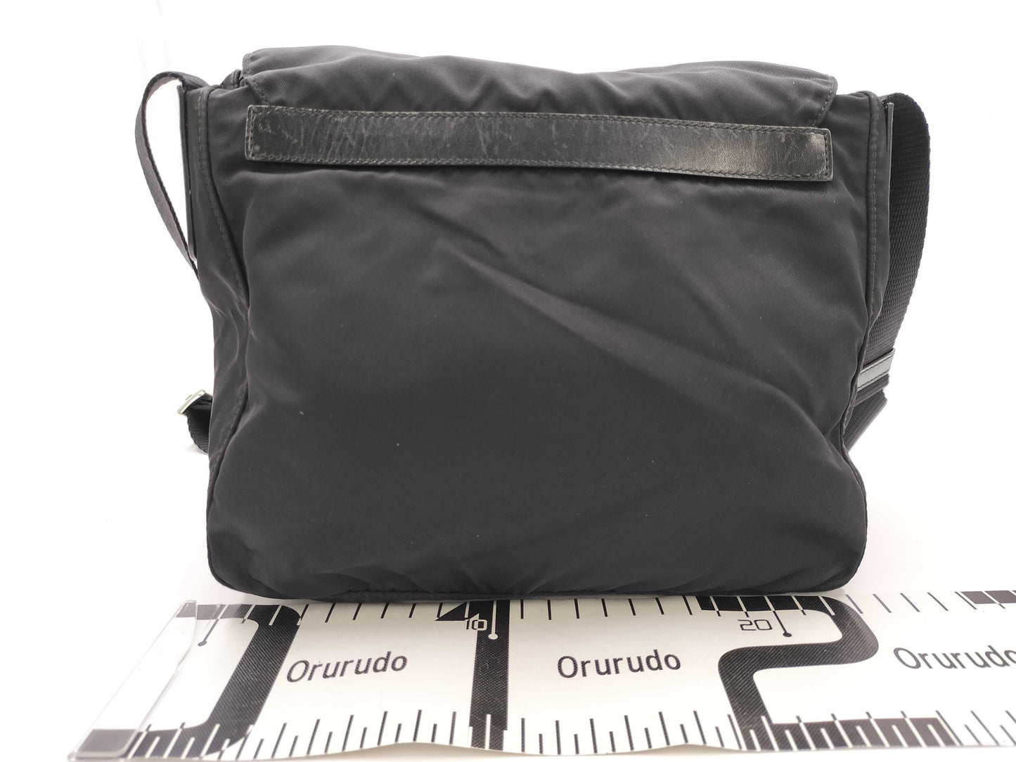 PRADA Prada Triangle Logo Black Shoulder Bag