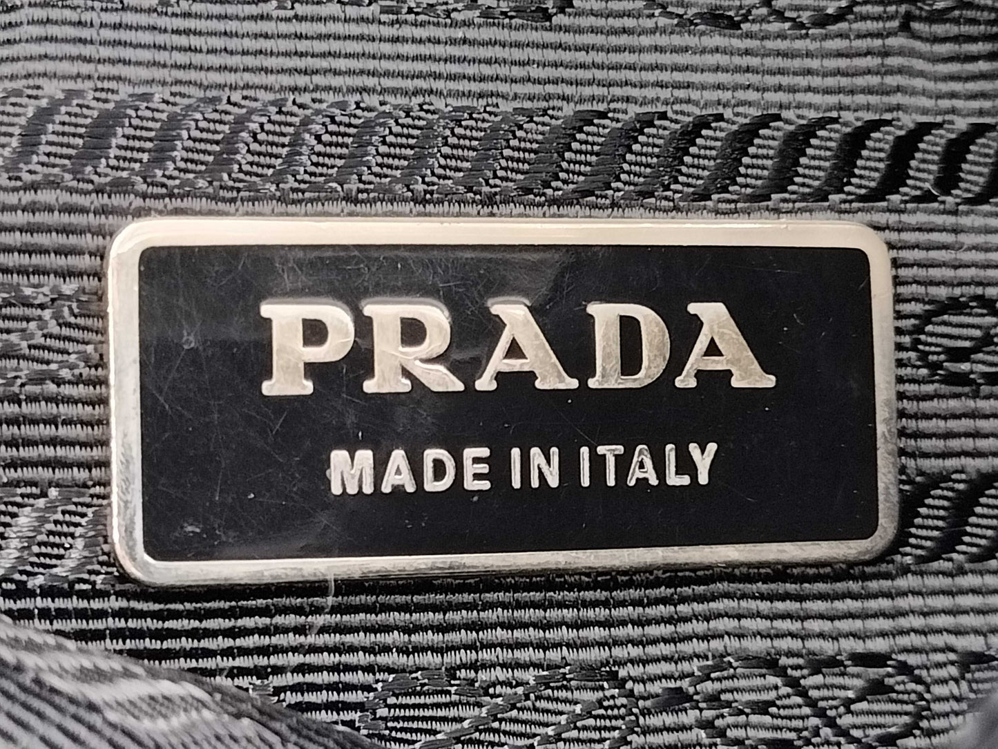 PRADA Prada Triangle Logo Black Shoulder Bag