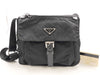 PRADA Prada Triangle Logo Black Shoulder Bag