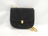 CELINE Suede Macadam Rhinestone Chain Shoulder Bag