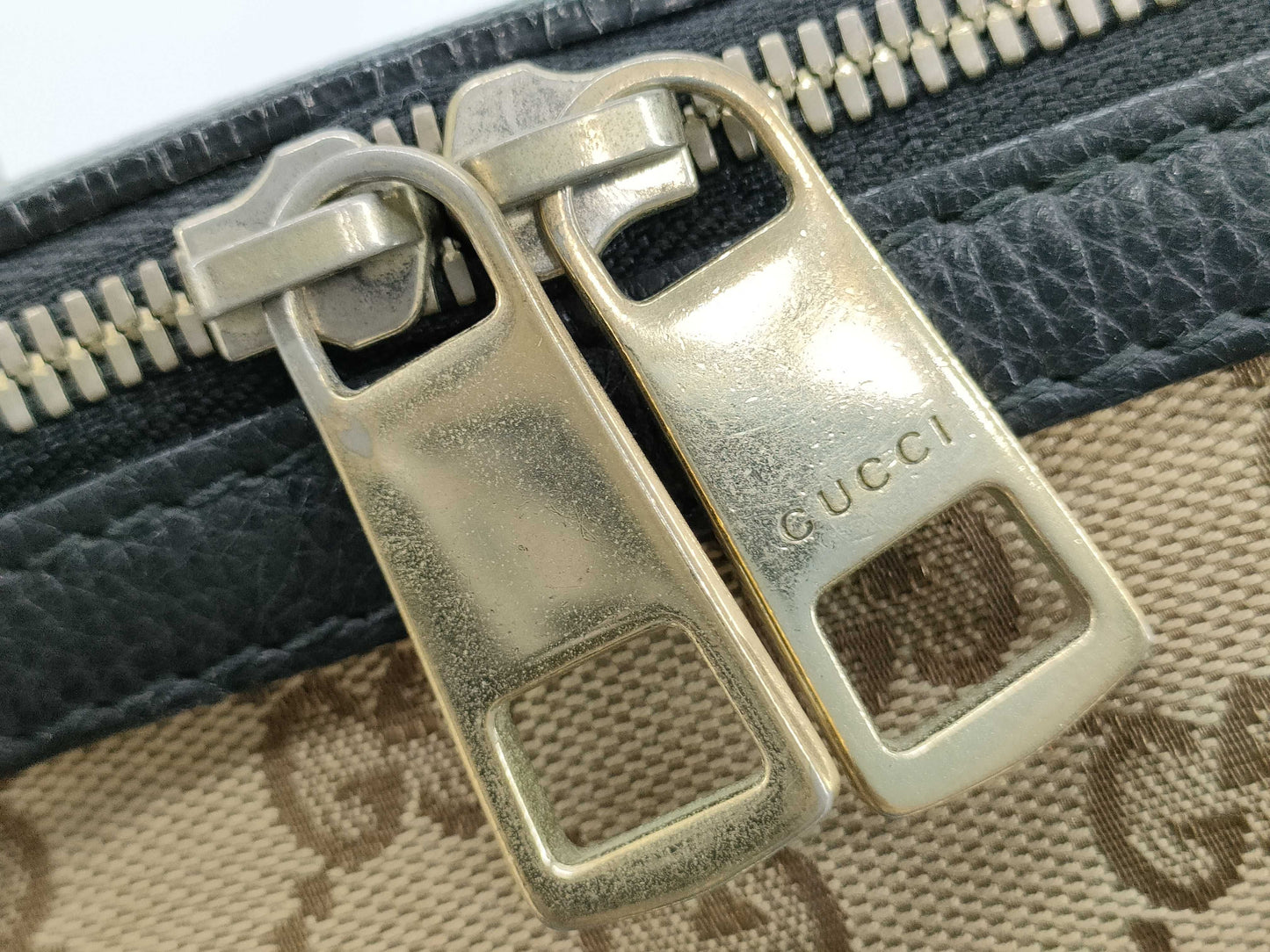 GUCCI GG Canvas Boston Bag with GG Pattern