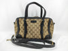 GUCCI GG Canvas Boston Bag with GG Pattern