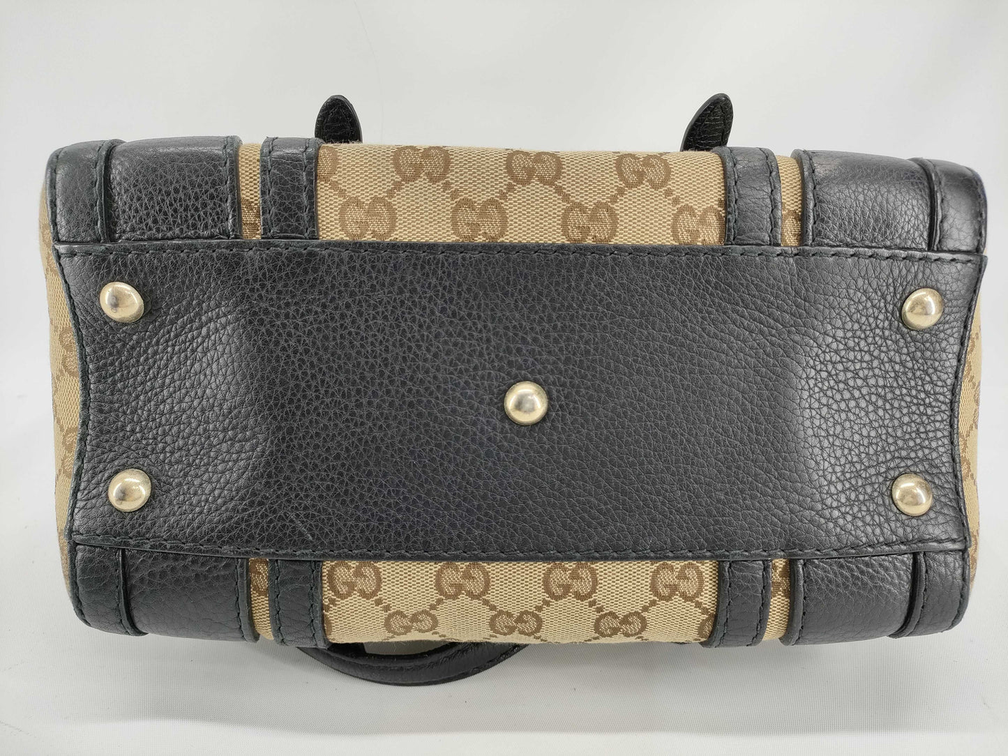 GUCCI GG Canvas Boston Bag with GG Pattern