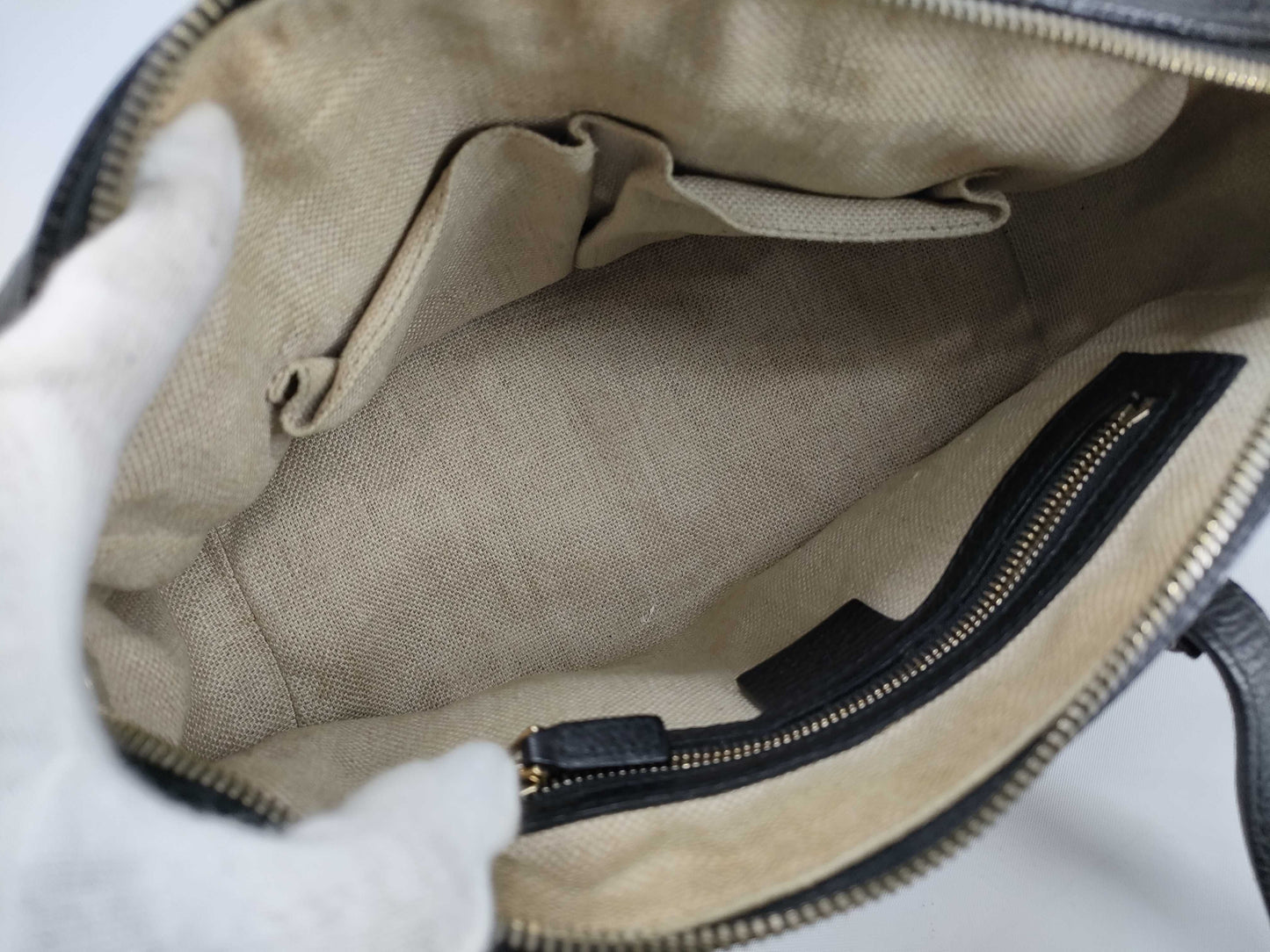 GUCCI GG Canvas Boston Bag with GG Pattern
