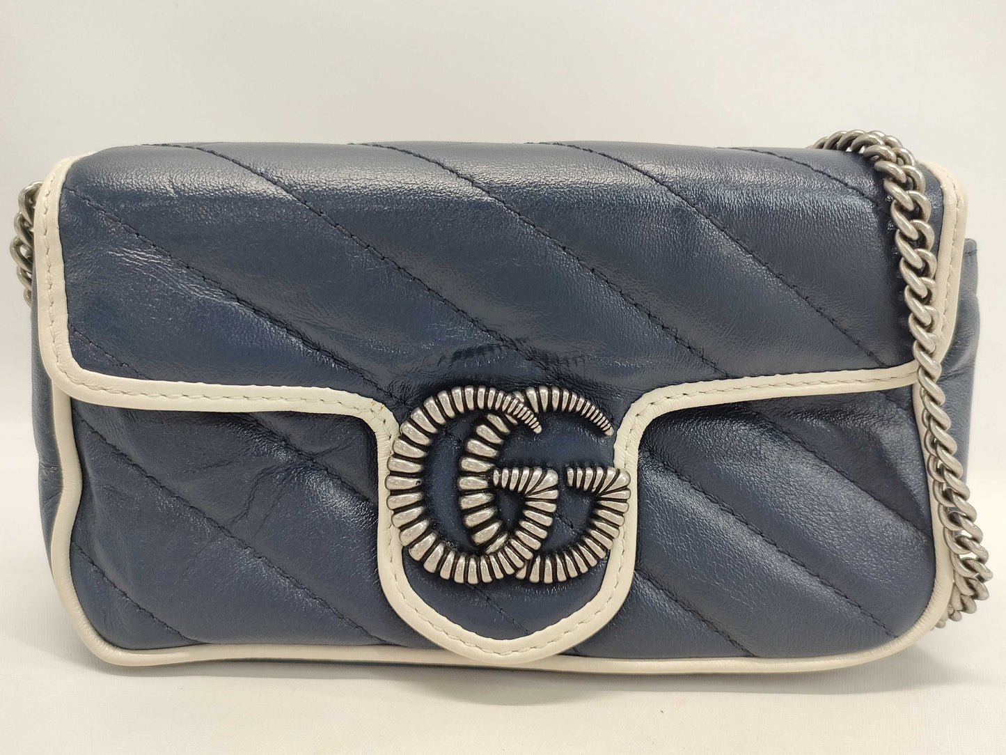 GUCCI GG Marmont Mini Shoulder Bag, Navy