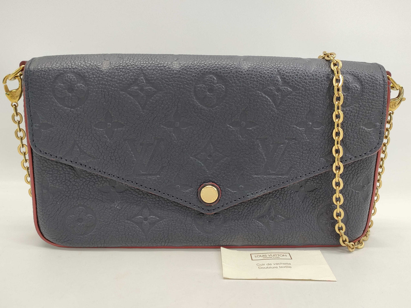 LOUIS VUITTON LV Empreinte Pochette Felicie Shoulder Bag Marine Rouge Shoulder Bag