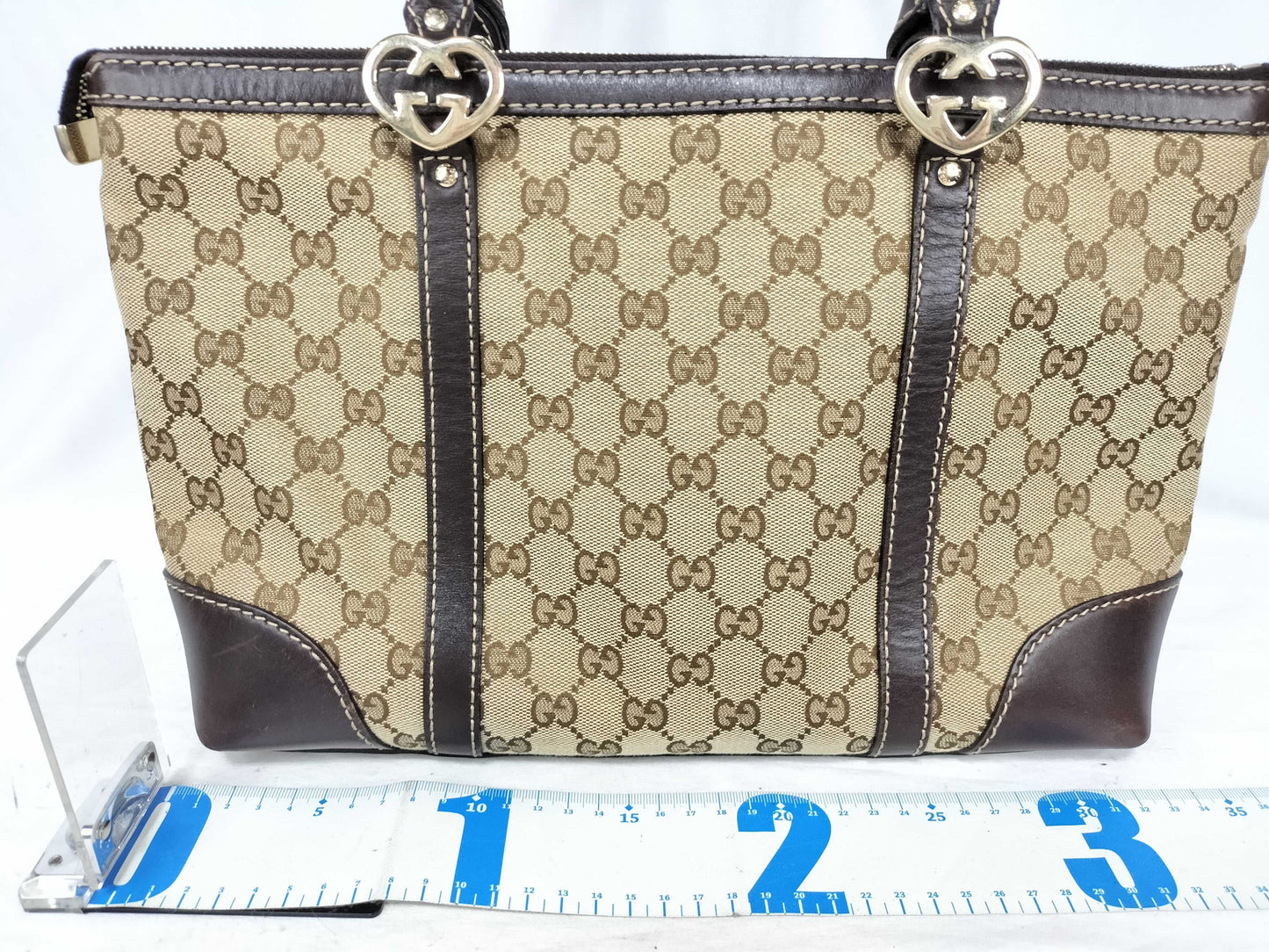 GUCCI GG Canvas GUCCI Heart GG Canvas Handbag Tote Bag