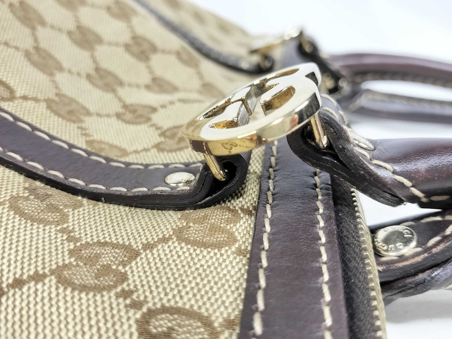 GUCCI GG Canvas GUCCI Heart GG Canvas Handbag Tote Bag