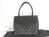 CHANEL Caviar Skin Tote Bag, Reproduction Tote Bag, Large Coco Mark, Matelasse, Black Tote Bag