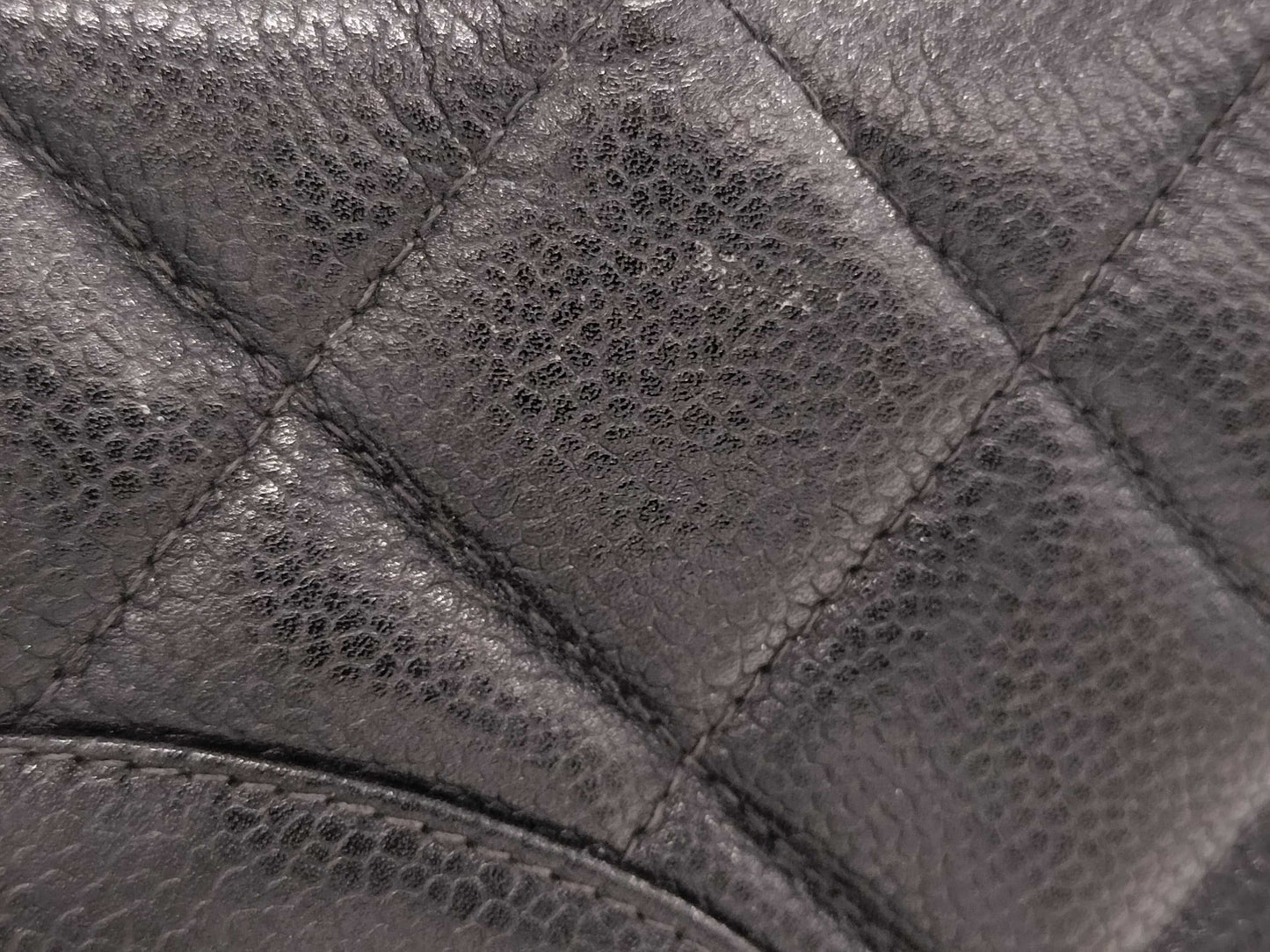 CHANEL Caviar Skin Tote Bag, Reproduction Tote Bag, Large Coco Mark, Matelasse, Black Tote Bag