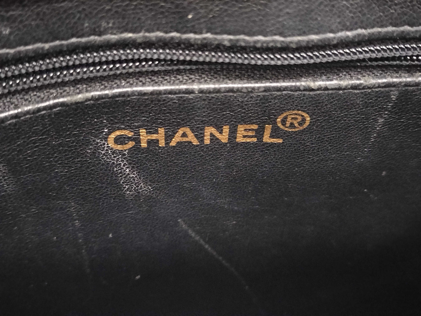 CHANEL Caviar Skin Tote Bag, Reproduction Tote Bag, Large Coco Mark, Matelasse, Black Tote Bag