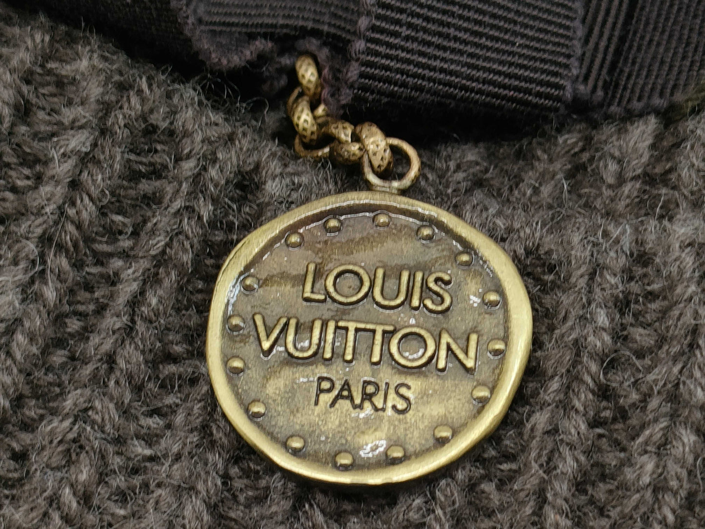LOUIS VUITTON Brown Knit Hat Other Accessories
