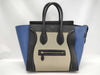 CELINE CE Luggage Micro White/Blue Tote Bag