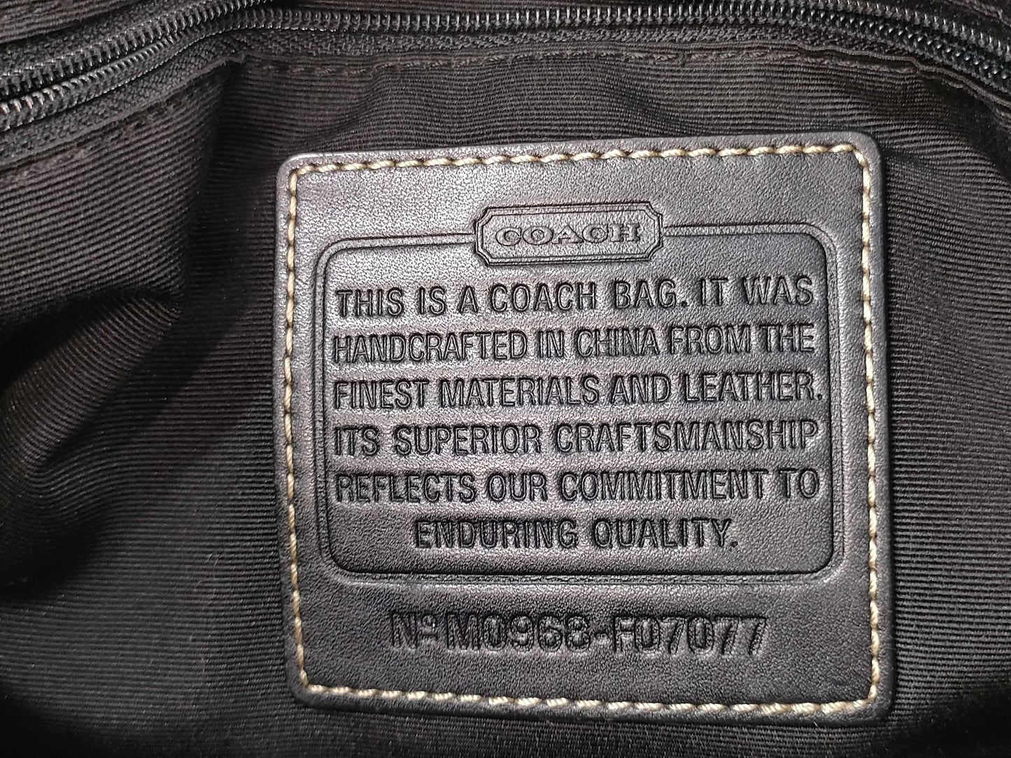 COACH Shoulder Bag Black Signature M0968-F07077 Shoulder Bag