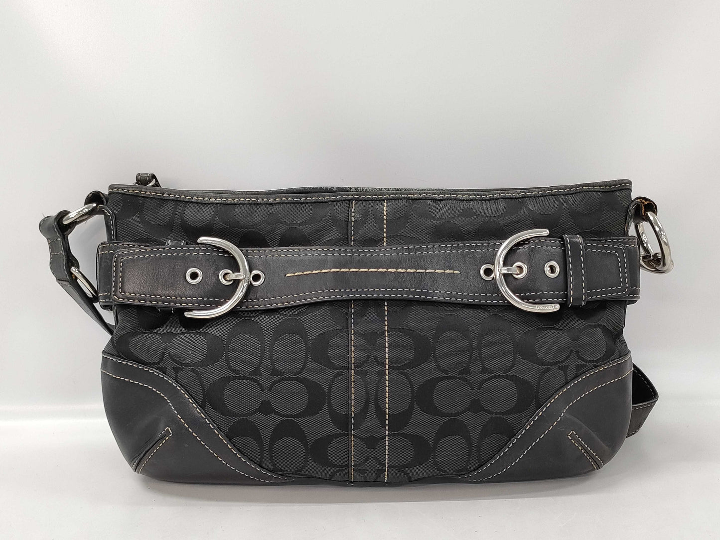 COACH Shoulder Bag Black Signature M0968-F07077 Shoulder Bag
