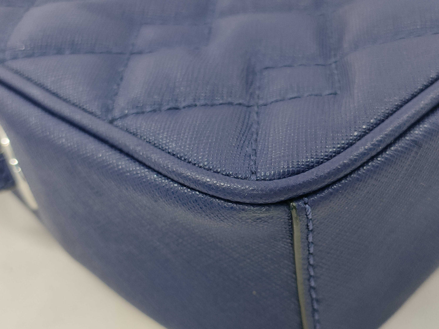 Michael Kors Quilted Matelasse Shoulder Bag in Blue