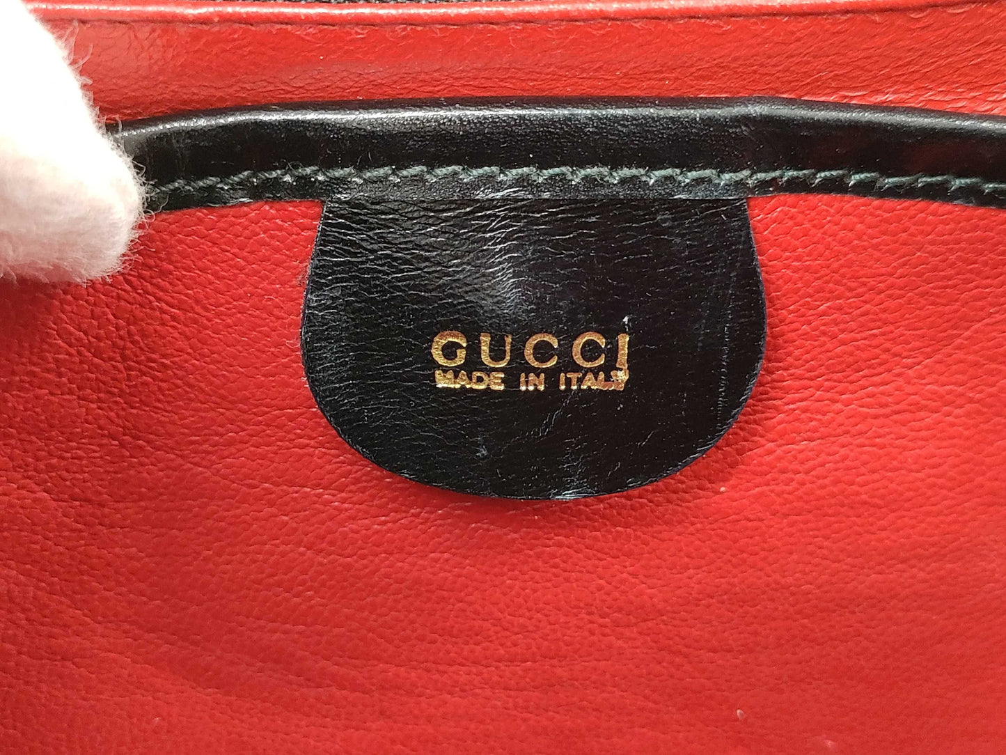 GUCCI 000.256.0192 2-Way Handbag with Stitching, Ladylock Handbag
