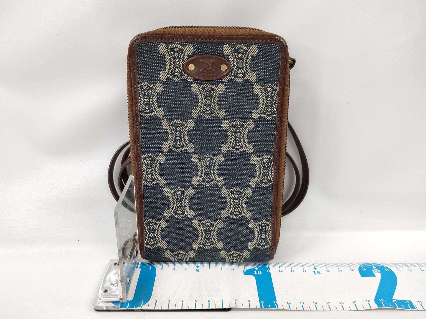 CELINE Denim Pouch Shoulder Bag