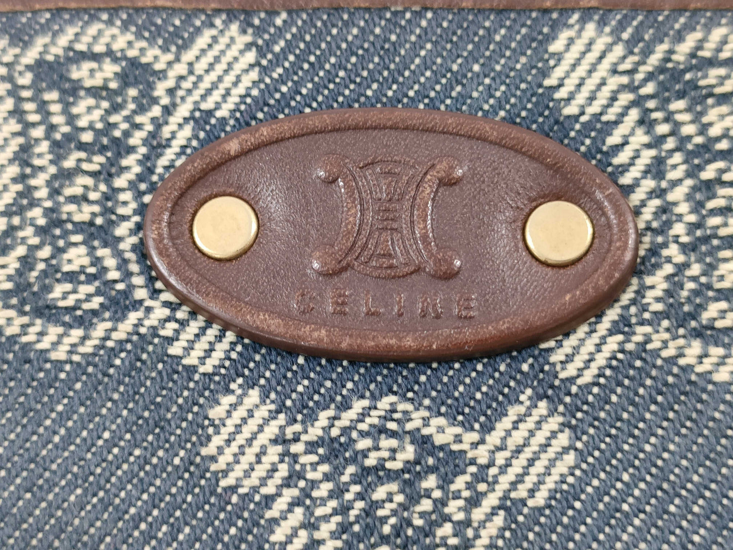 CELINE Denim Pouch Shoulder Bag