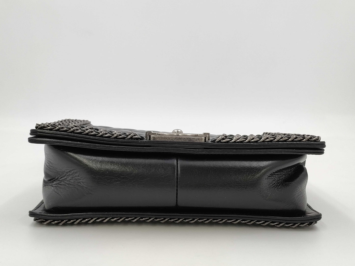CHANEL Boy Chanel Matelasse Chain Shoulder Bag, Black, 20 Series