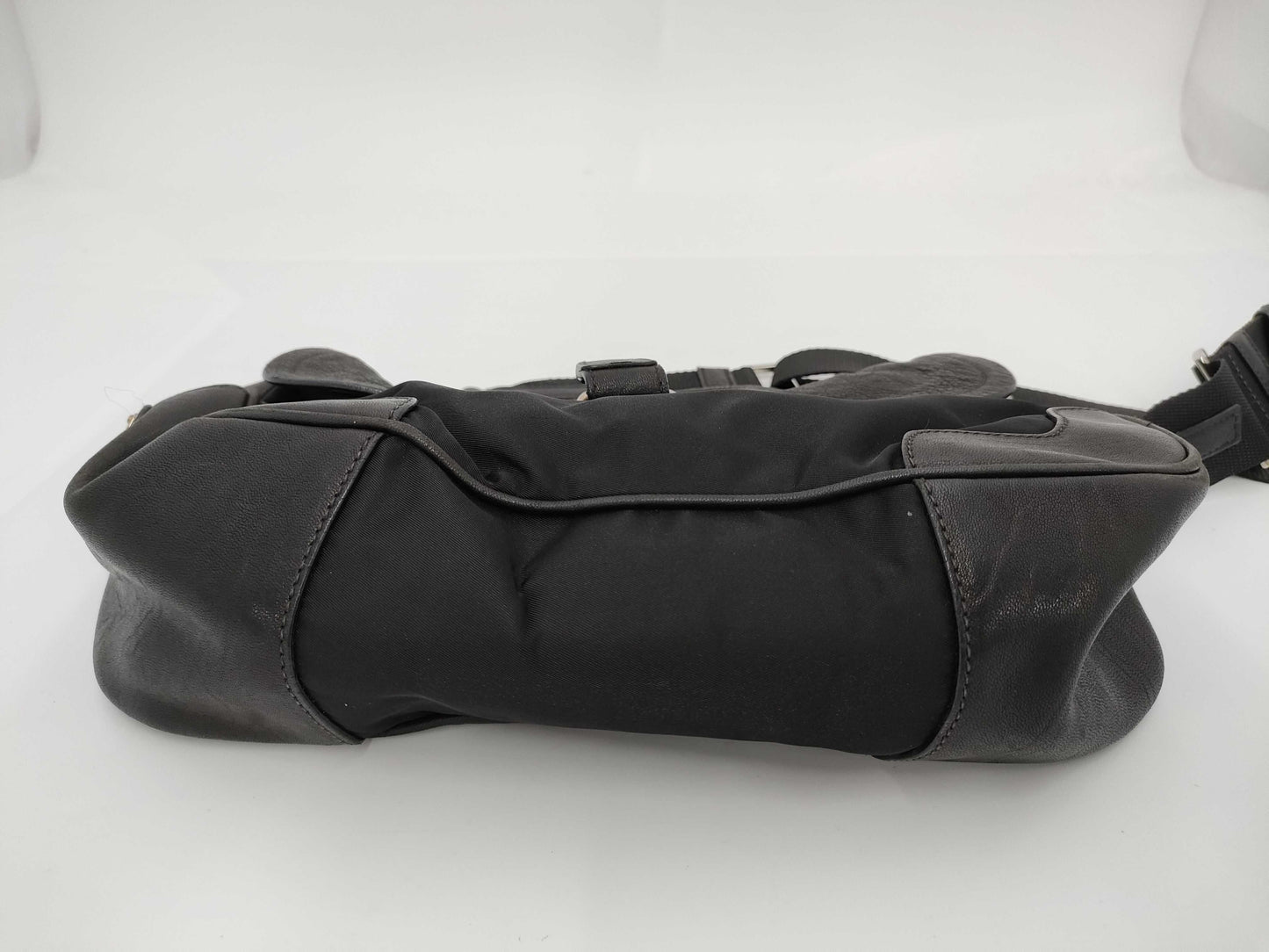 PRADA Prada nylon and leather black shoulder bag