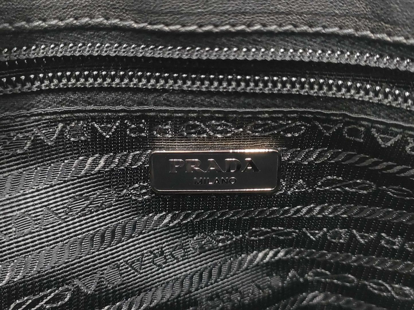 PRADA Prada nylon and leather black shoulder bag
