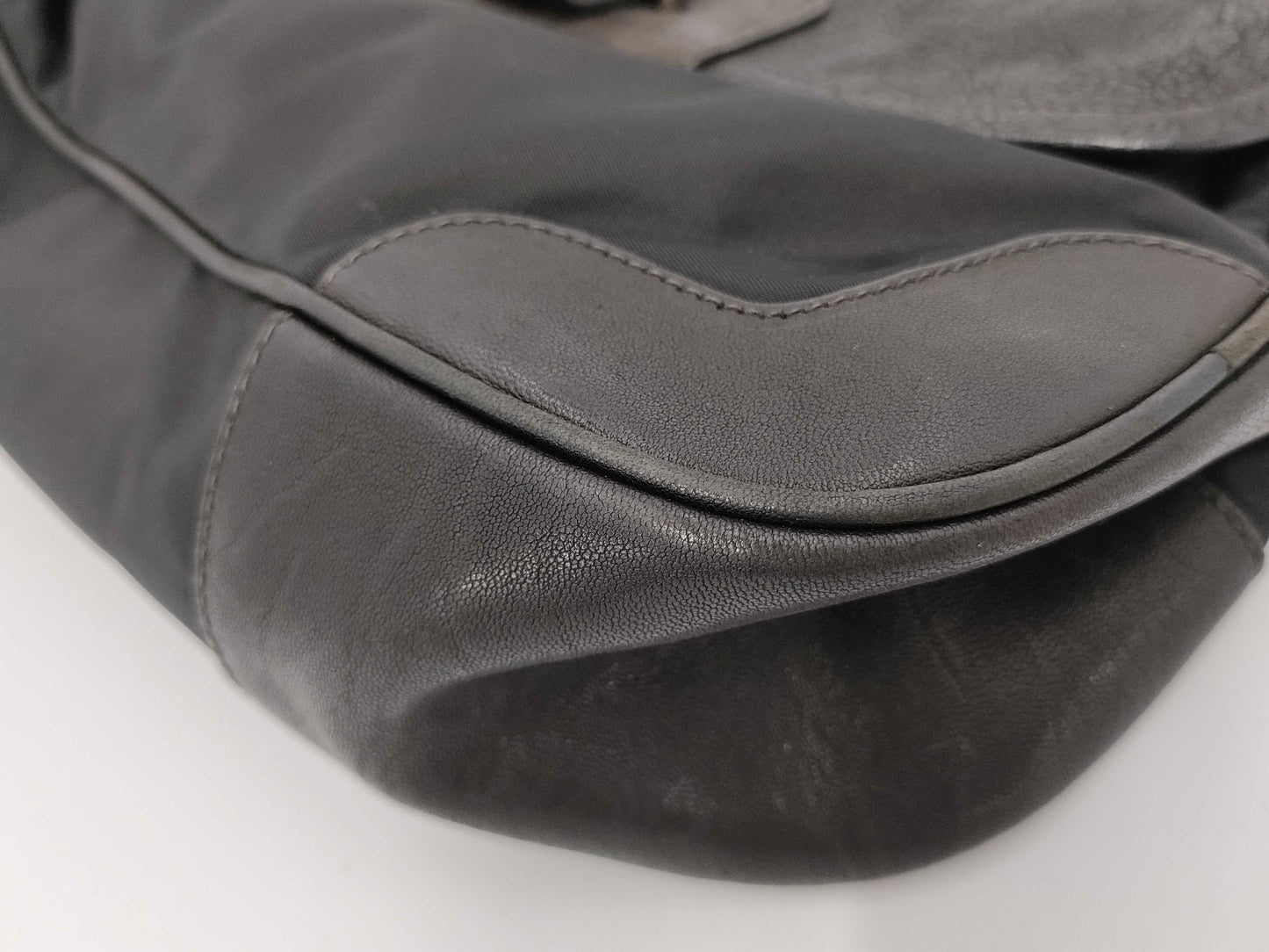 PRADA Prada nylon and leather black shoulder bag