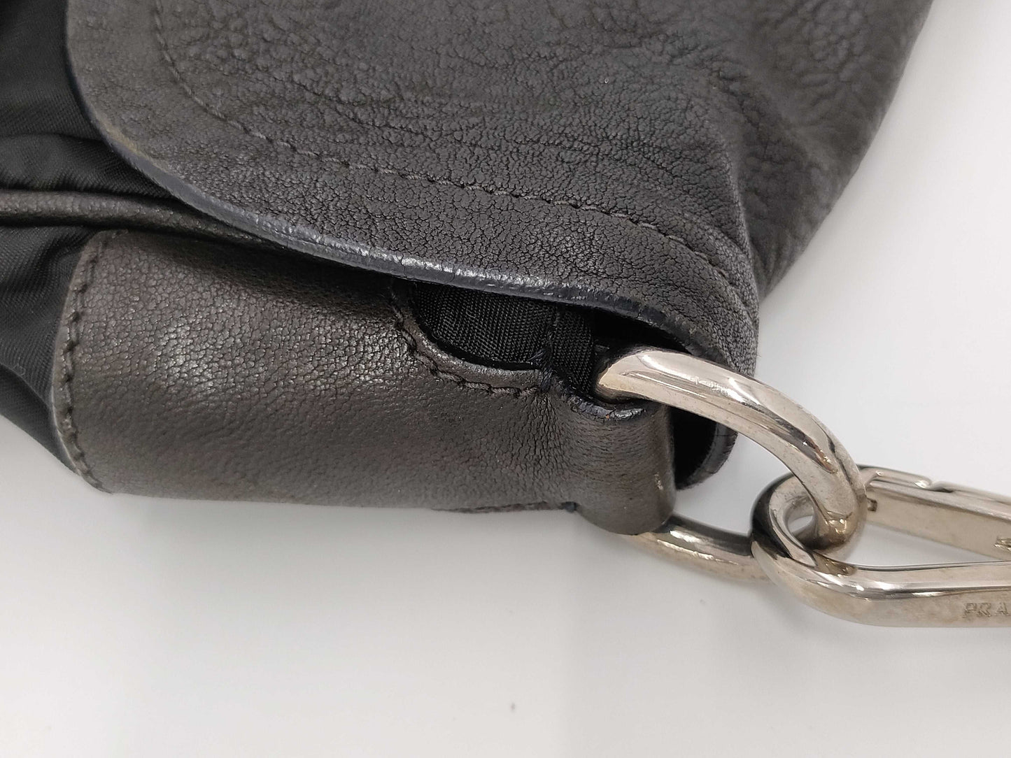 PRADA Prada nylon and leather black shoulder bag