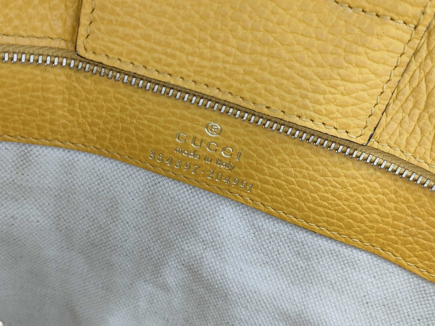 GUCCI Swing Yellow Tote Bag