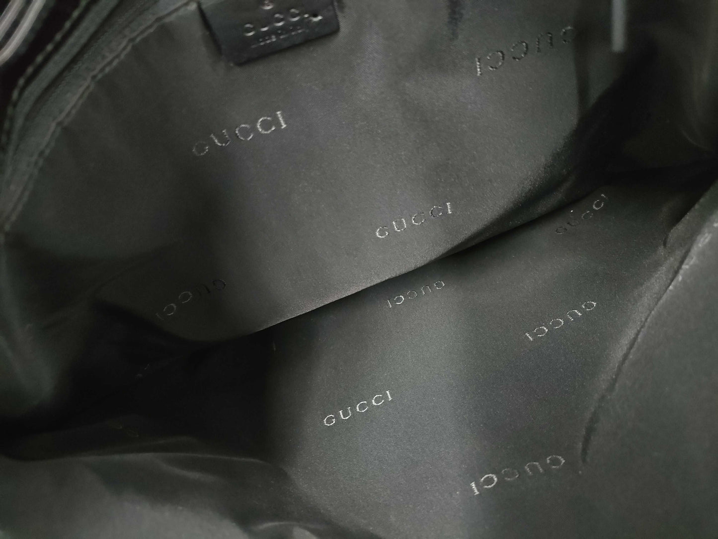 GUCCI Black Canvas Shoulder Bag