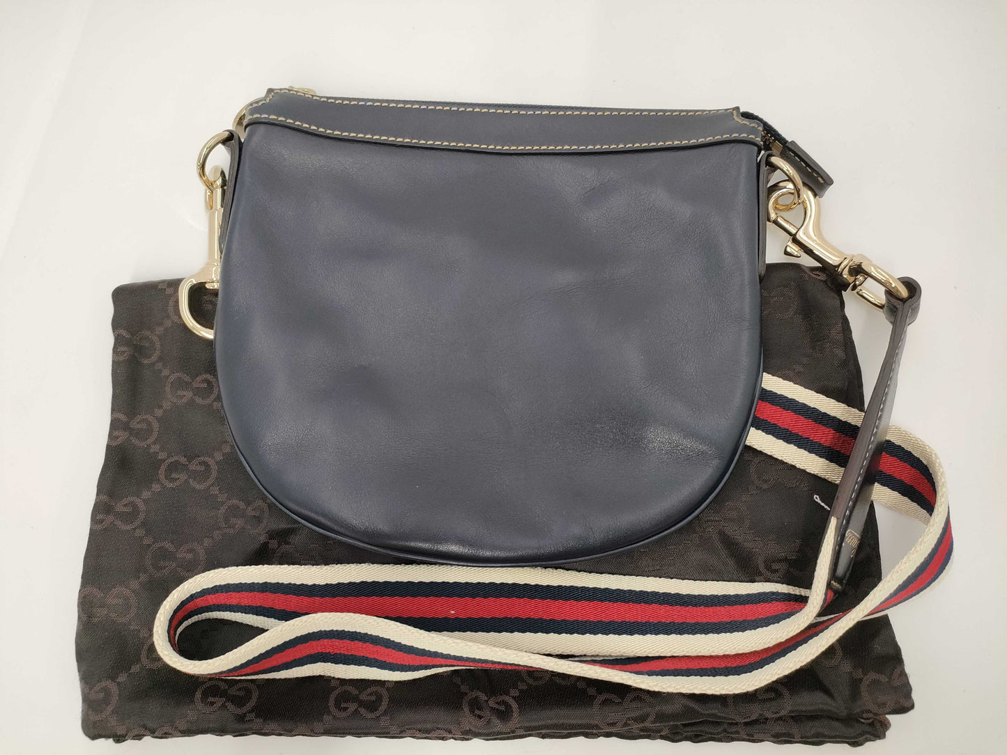GUCCI Sherry Navy Shoulder Bag