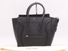 CELINE 167793 Leather Luggage Micro Shopper in Black with Dust Bag