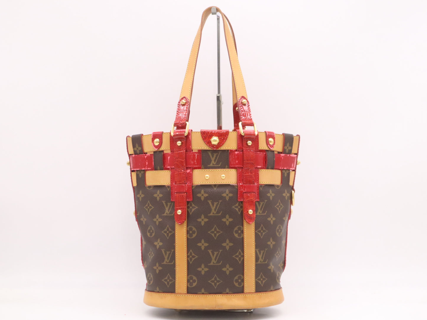 LOUIS VUITTON M95613 Monogram Ruby Neo Bucket Rouge Tote Bag