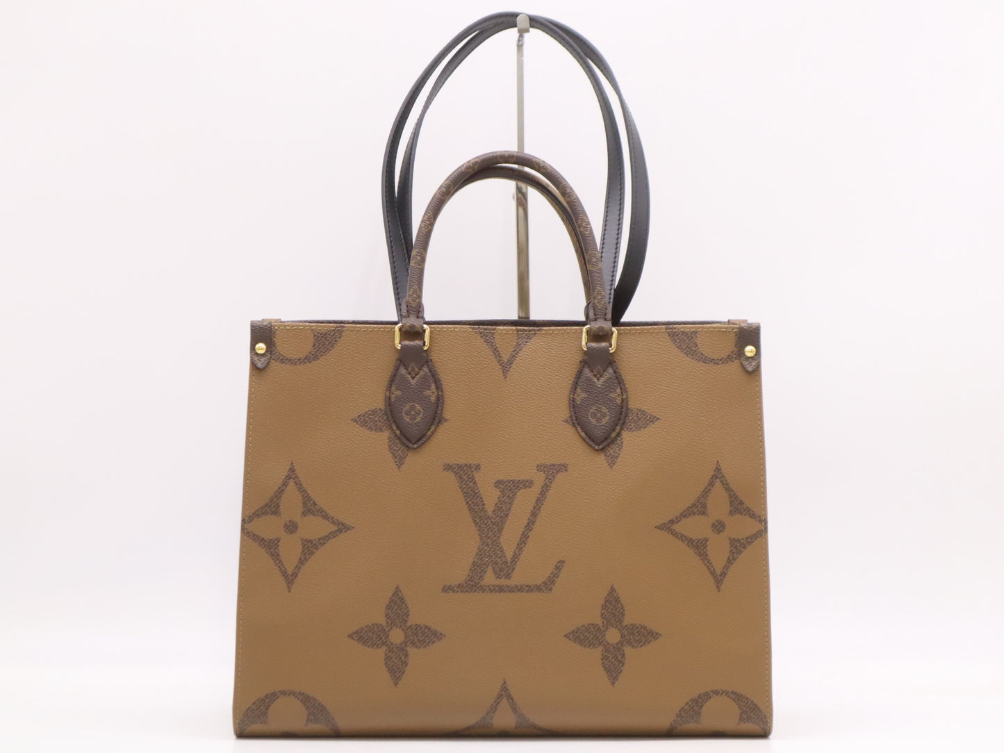 LOUIS VUITTON M45039 Reverse on the Go - MM Monogram Giant Tote Bag with Box and Dust Bag, RFID Verified