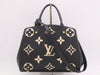 LOUIS VUITTON M45499 Empreinte Montaigne MM Shoulder Bag in Noir and Beige with Poignier Crochet Shoulder Strap, RFID Verified
