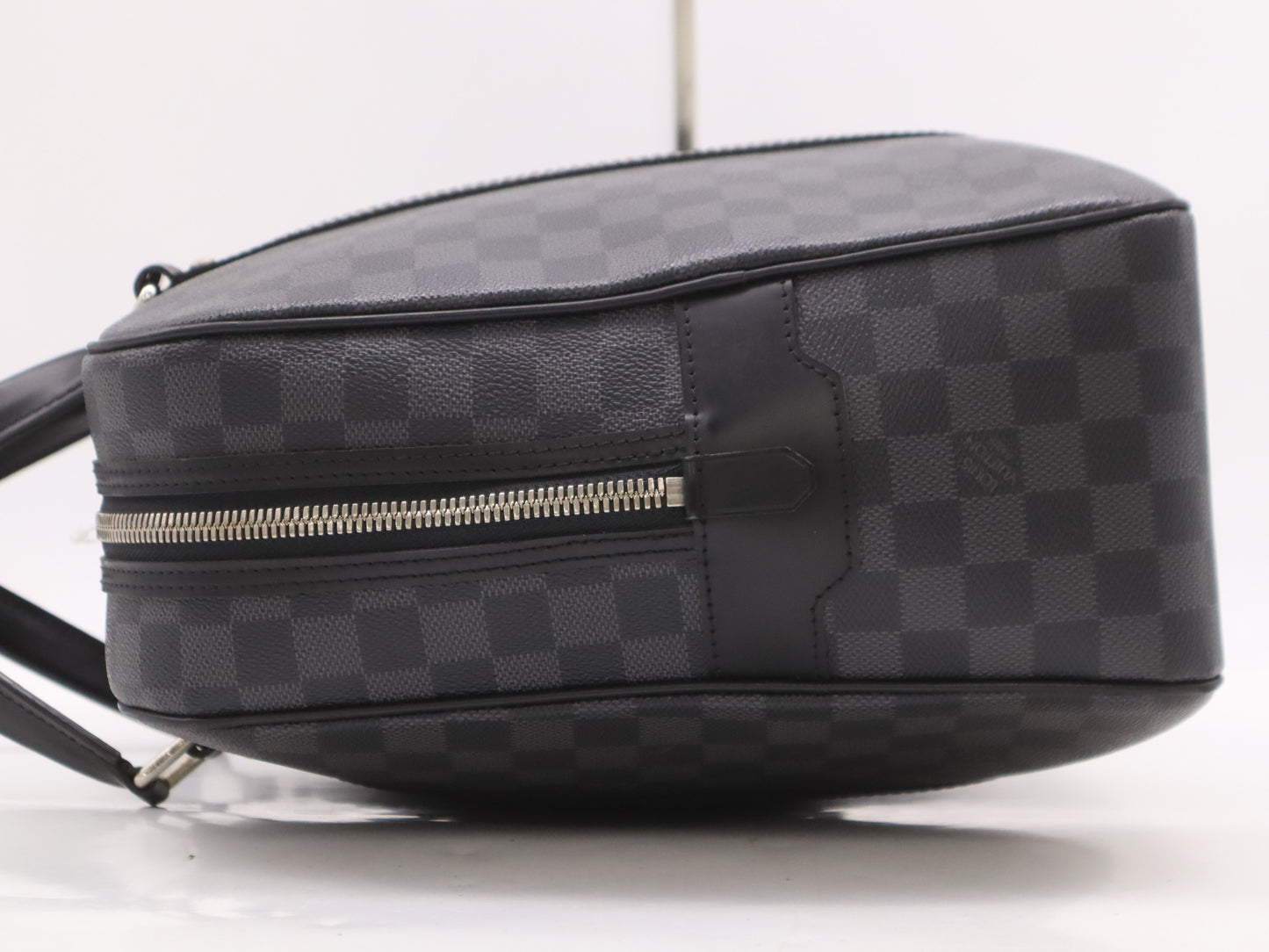 LOUIS VUITTON N51195 Damier Graphite Porte-Document Voyage Business Bag with Padlock, 2 Keys, Name Tag, Handle Cover, and Cloche
