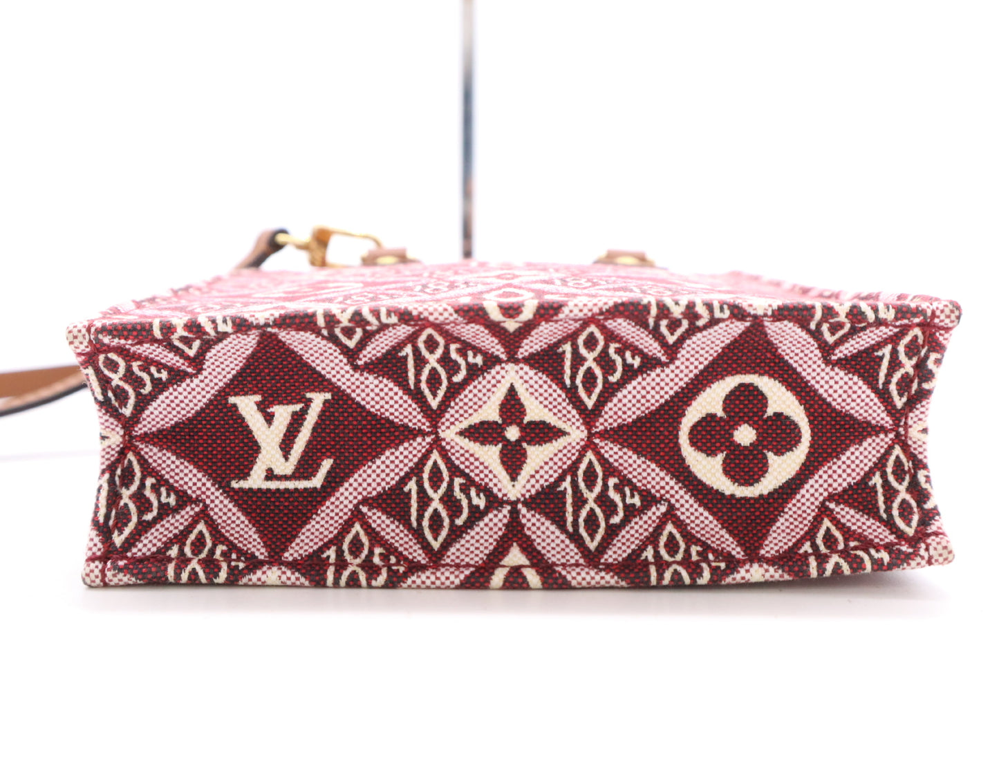 LOUIS VUITTON M69846 Monogram Jacquard Petite Sac Plat Bordeaux RFID Verified Shoulder Bag