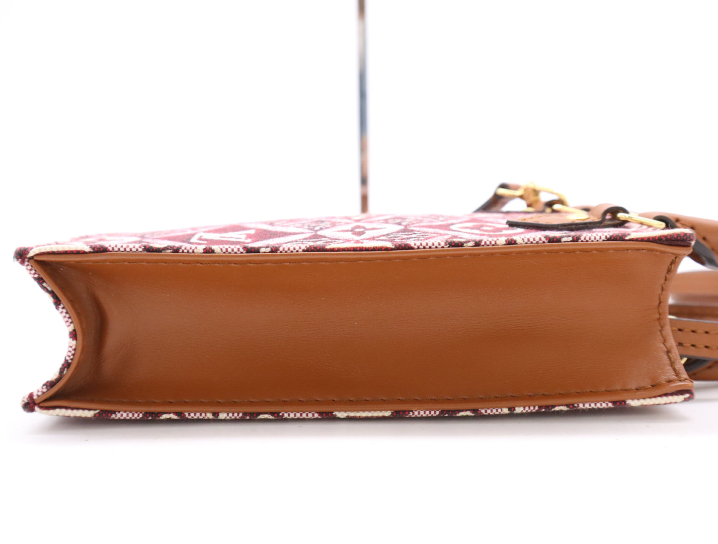 LOUIS VUITTON M69846 Monogram Jacquard Petite Sac Plat Bordeaux RFID Verified Shoulder Bag