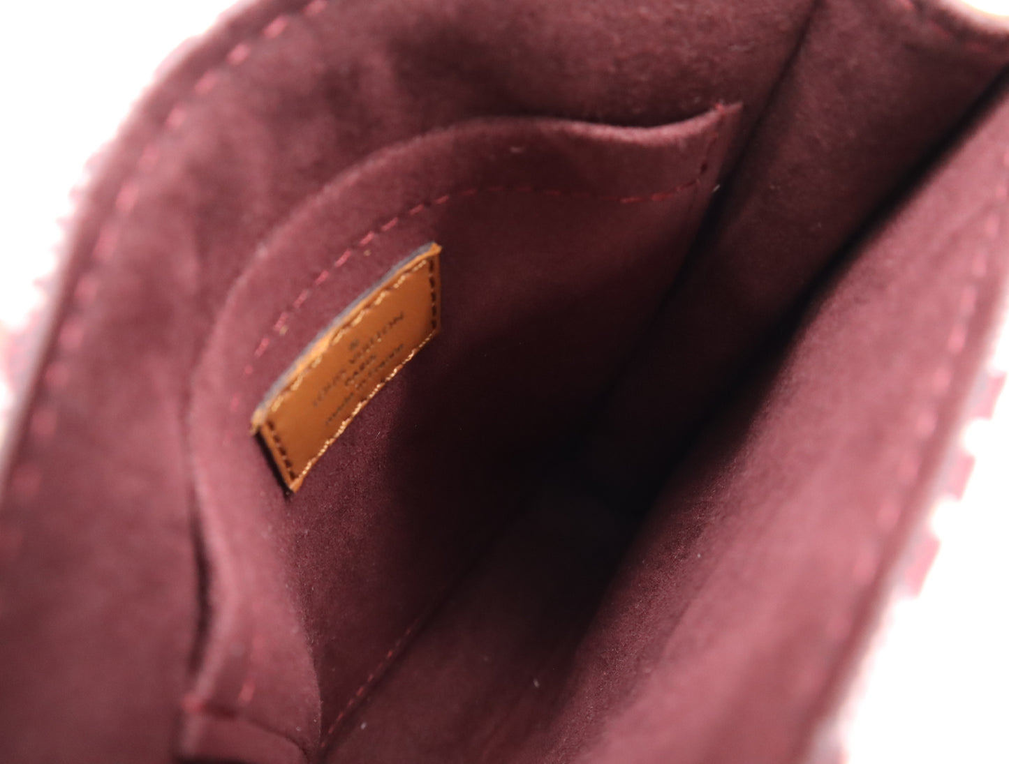 LOUIS VUITTON M69846 Monogram Jacquard Petite Sac Plat Bordeaux RFID Verified Shoulder Bag