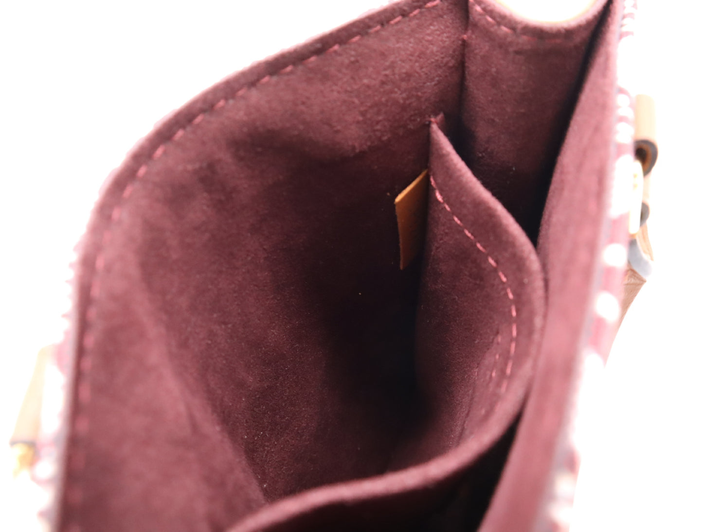 LOUIS VUITTON M69846 Monogram Jacquard Petite Sac Plat Bordeaux RFID Verified Shoulder Bag