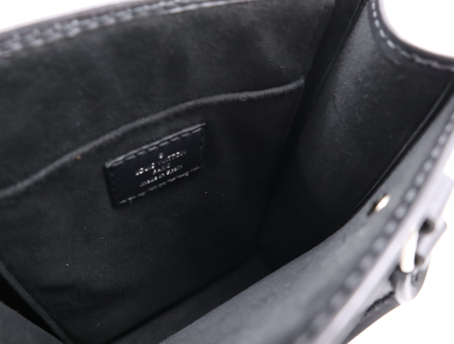 LOUIS VUITTON M69441 Petite Sac Plat Noir Shoulder Bag RFID Verified No Serial Tag